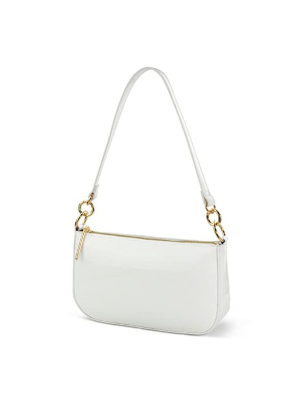 Faux Patent Leather Shoulder Bag Shiny Clutch Crossbody 90s Purse